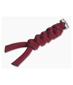 Chris Reeve Small Sebenza 21 Burgundy/Silver Knotted Lanyard - CRK-0023 1