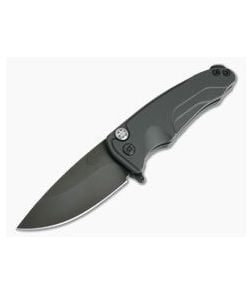 Medford Smooth Criminal Gray Aluminum Black PVD S35VN Button Lock Flipper - MKT-013 1