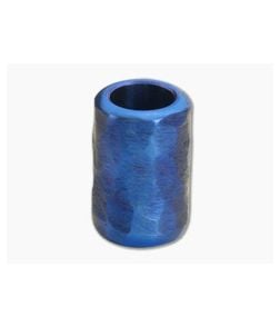 Ti Survival Titanium Lanyard Bead Textured Blue Anodized - TS-014 1