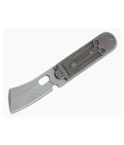 Serge Knife Co. Bean Flipper Mid-Tech Cleaver Acid Washed Nitro-V Copper Skull Titanium Slip Joint 015 - SKC-015 1