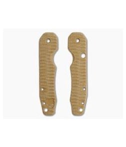 Putman Blade Scales Spyderco Smock Grooved Natural Micarta Scales - PBS-015 1