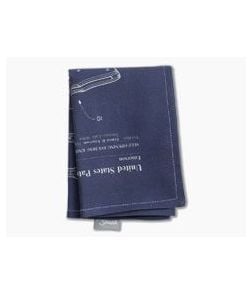 SwankHanks Emerson Commander Patent Blue Cotton and Microsuede Hank - SH-017 1