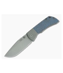 McNees Knives PM Mac 2 3.5" (GEN 2) Blue Bronze Bolstered Jigged Pattern Drop Point - MNK-017 1