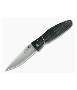 MCusta Nobunaga Oda Damascus Folder Black Micarta - MC-0181D 1