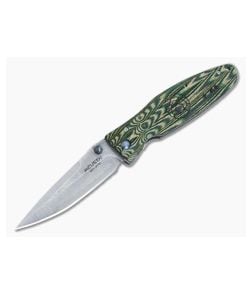 MCusta Rikyu Damascus Folder Green Micarta - MC-0184D 1