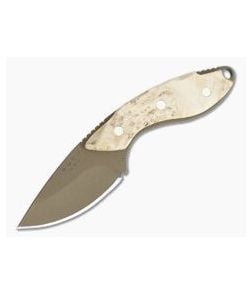 Buck 196 Mini Alpha Hunter Legacy LTD Burnt Bronze Cerakote CPM-154 Box Elder Burl Fixed Blade Hunter 0196BWSLE - BU-0196BWSLE 1