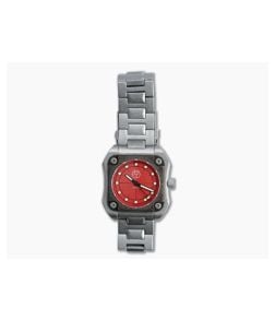 Serge Knife Co. Model 1 Wristwatch Red Dial Copper Skulls Bezel Miyota 9039 Movement 019 - SKC-019 1