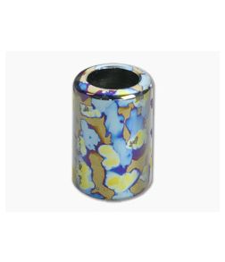 Ti Survival Titanium Lanyard Bead Grooveless Polished Multi Blotch Anodized - TS-019 1
