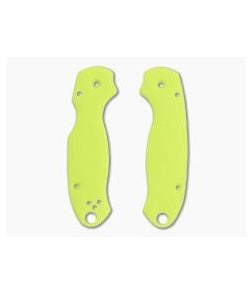 Putman Blade Scales Spyderco Para 3 Smooth Day Glow Yellow G10 Scales - PBS-019 1