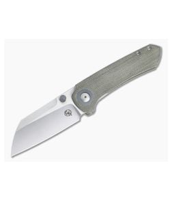 Christensen Knifeworks Maverick S Liner Lock Satin M390 OD Green Micarta Folder - CKW-01 1