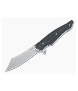 Boker Plus Obscura Satin Scimitar Blade Black G10 Liner Lock Flipper 01BO243 - BO-01BO243 1