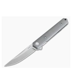 Boker Plus Mini Kwaiken Milled Titanium D2 Flipper 01BO267 - BO-01BO267 1