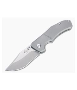 Boker Plus Jive Efros Satin D2 Titanium Frame Lock Folding Knife 01BO312 - BO-01BO312 1