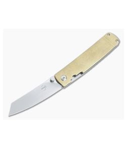 Boker Plus Tenshi Matsuno Satin VG10 Brass Liner Lock Folder 01BO328 - BO-01BO328 1