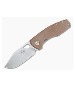 Boker Plus F3.5 Vox Satin D2 Brown Canvas Micarta Frame Lock Folder 01BO338 - BO-01BO338 1