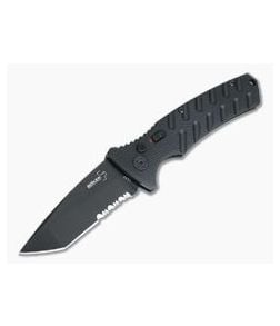 Boker Plus Strike Tanto Black Auto Partially Serrated Black Blade 01BO401N - BO-01BO401N 1