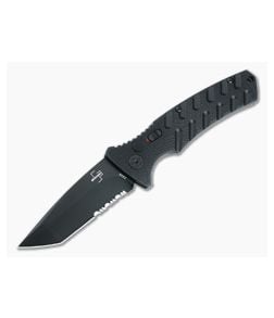 Boker Plus Strike D2 Tanto Black Part Serrated Auto - BO-01BO458N 1