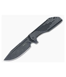 Boker Plus Lateralus Blackwash Stout Steel Frame Lock D2 Flipper 01BO767 - BO-01BO767 1