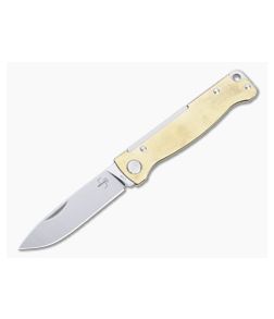 Boker Plus Atlas Brass 12C27 EDC Slip Joint Folder 01BO853 - BO-01BO853 1