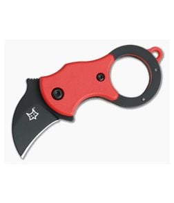 Fox Knives Mini-Ka Black Liner Lock Key Ring Karambit Red FRN 01FX324 - BO-01FX324 1