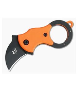 Fox Knives Mini-Ka Black Liner Lock Key Ring Karambit Orange FRN 01FX330 - BO-01FX330 1