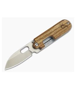 BlackFox Panchenko Bean Gen 2 Satin 440C Zebra Wood Slip Joint 719ZW - BO-01FX483 1