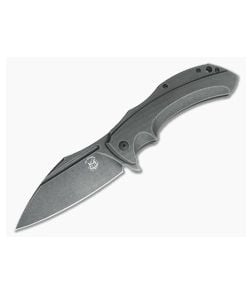 Fox Knives Bastinelli Shadow Elmax Black Stonewash Titanium Frame Lock Flipper 533TI - BO-01FX746 1