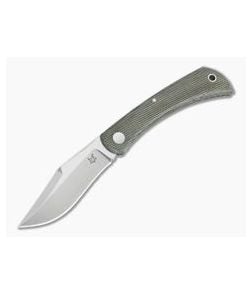 Fox Knives Libar Satin M390 Green Canvas Micarta Slip Joint Knife 01FX846 - BO-01FX846 1