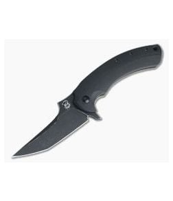 Fox Geco Bastinelli Black Stonewashed N690Co Black G10 Bronze Titanium Frame Lock Flipper 01FX873 - BO-01FX873 1