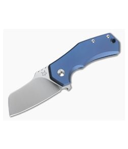 Fox Italicus M390 Sheepsfoot Blue Titanium Frame Lock Flipper 01FX897 - BO-01FX897 1