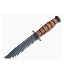 Kabar USMC Short Knife Leather Handle 1250 - KA-1250 1