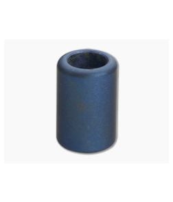 Ti Survival Titanium Lanyard Bead Grooveless Sandblasted Blue Anodized - TS-020 1