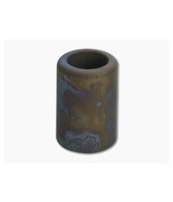 TiSurvival Titanium Lanyard Bead Grooveless Sandblasted Blue Smoke Anodized - TS-021 1
