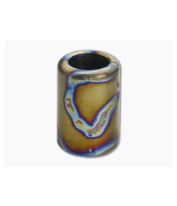 Ti Survival Titanium Lanyard Bead Grooveless Polished Random Flame Ano - TS-023 1