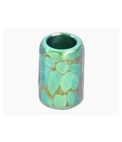 Ti Survival Titanium Lanyard Bead Textured Green Copper Anodized - TS-024 1
