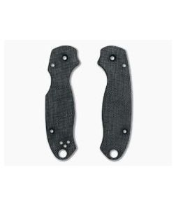 Putman Blade Scales Spyderco Para 3 Smooth Black Canvas Micarta Scales - PBS-024 1