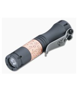 Laulima Metal Craft Hoku HVV Short Milled Gray Cerakote Titanium Copper Dimpled Flashlight - LMC-LMC024 1