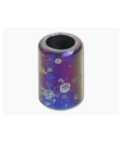 Ti Survival Titanium Lanyard Bead Grooveless Blue Smoke Anodized - TS-025 1