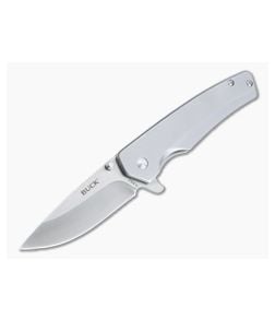 Buck 254 Odessa Stainless Steel Drop Point Frame Lock Flipper Folding Knife 0254SSS - BU-0254SSS 1