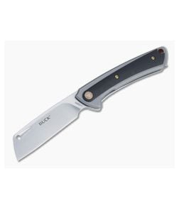 Buck 263 HiLine Cleaver Stonewashed D2 Black G10 Frame Lock Flipper 0263GYS - BU-0263GYS 1