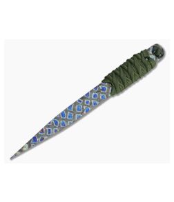 M Strider Knives Flamed Titanium Nail 5.69" Cord Wrapped Fixed Blade - MSK-026 1