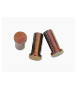 Hinderer Knives XM-24 Titanium Handle Nut Set of 3 Bronze - HK-0270 1