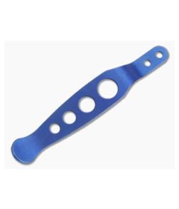 Hinderer Holey Pocket Clip Titanium Blue - HK-0276 1