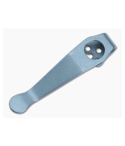Lynch Northwest Ice Blue Ano Spyderco Short Titanium Deep Carry Pocket Clip - LNW-029 1