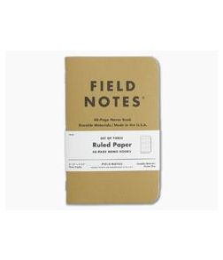 Field Notes Original Kraft Ruled Paper Memo Notebook 3 Pack - FN-02 1