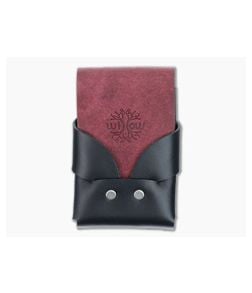 Willow Craft Goods Slim Swaddle Leather Wallet Black And Bordeaux Colorway WCG-02 - WCG-02 1