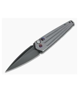 Medford Knives Nosferatu Black PVD S35VN Tumbled Titanium Button Lock Automatic - MKT-031 1