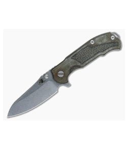 Hinderer Knives MP-1 Blend Micarta 3.25" Stonewashed Flipper - HK-0330 1
