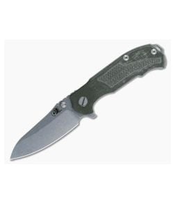 Hinderer Knives MP-1 Green Micarta 3.25" Stonewashed Flipper - HK-0331 1