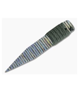 M Strider Knives Flamed Titanium Wide Nail 5.88" Cord Wrapped Fixed Blade #1 - MSK-033 1